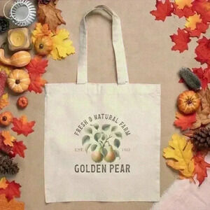 Farmers market golden pear  tote bag every day  recyled tote bag